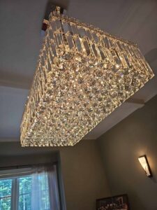 Chandelier cleaning for luxury interiors London